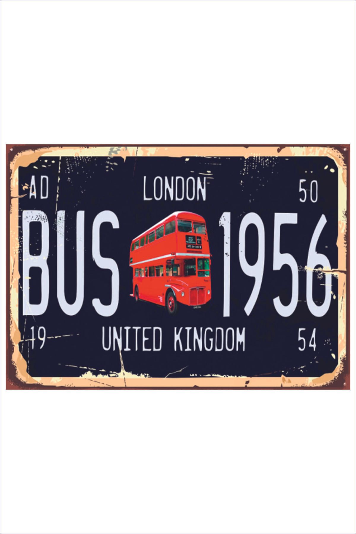 Yeni Yıldız Reklam RETRO LONDON UNITED KINGDOM VİNTAGE A4 TABLO