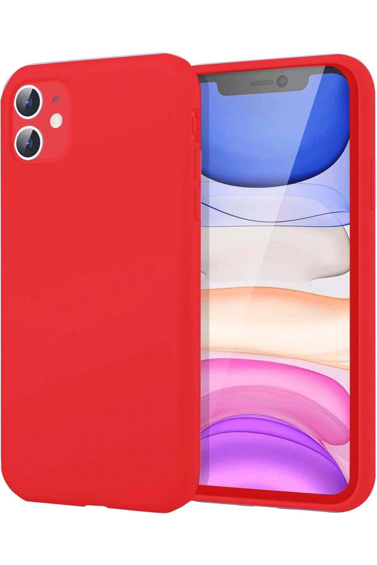 NewFace iPhone 11 Kılıf First Silikon - Kırmızı SVLRS