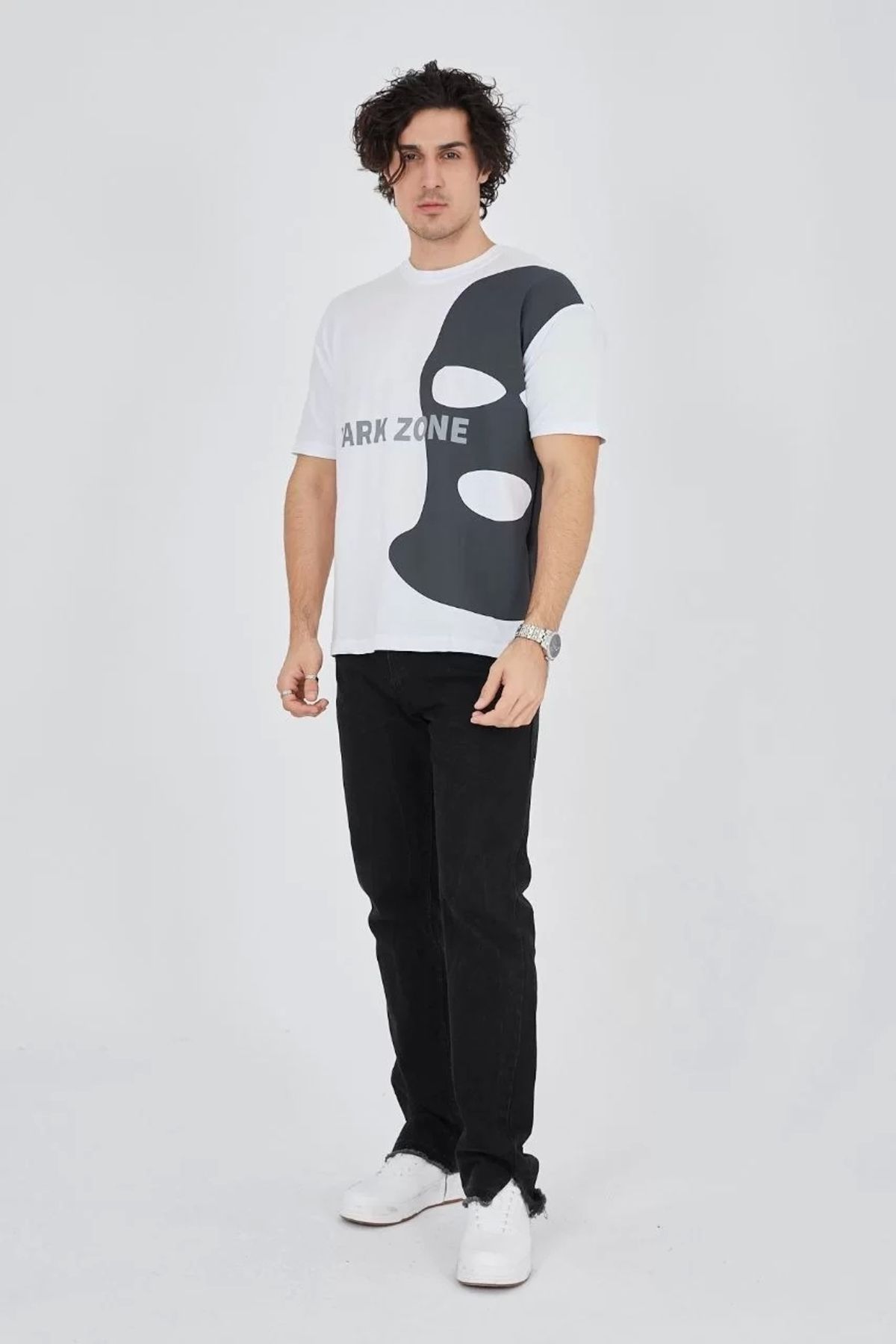 CVS Erkek Baskılı T-Shirt - Beyaz