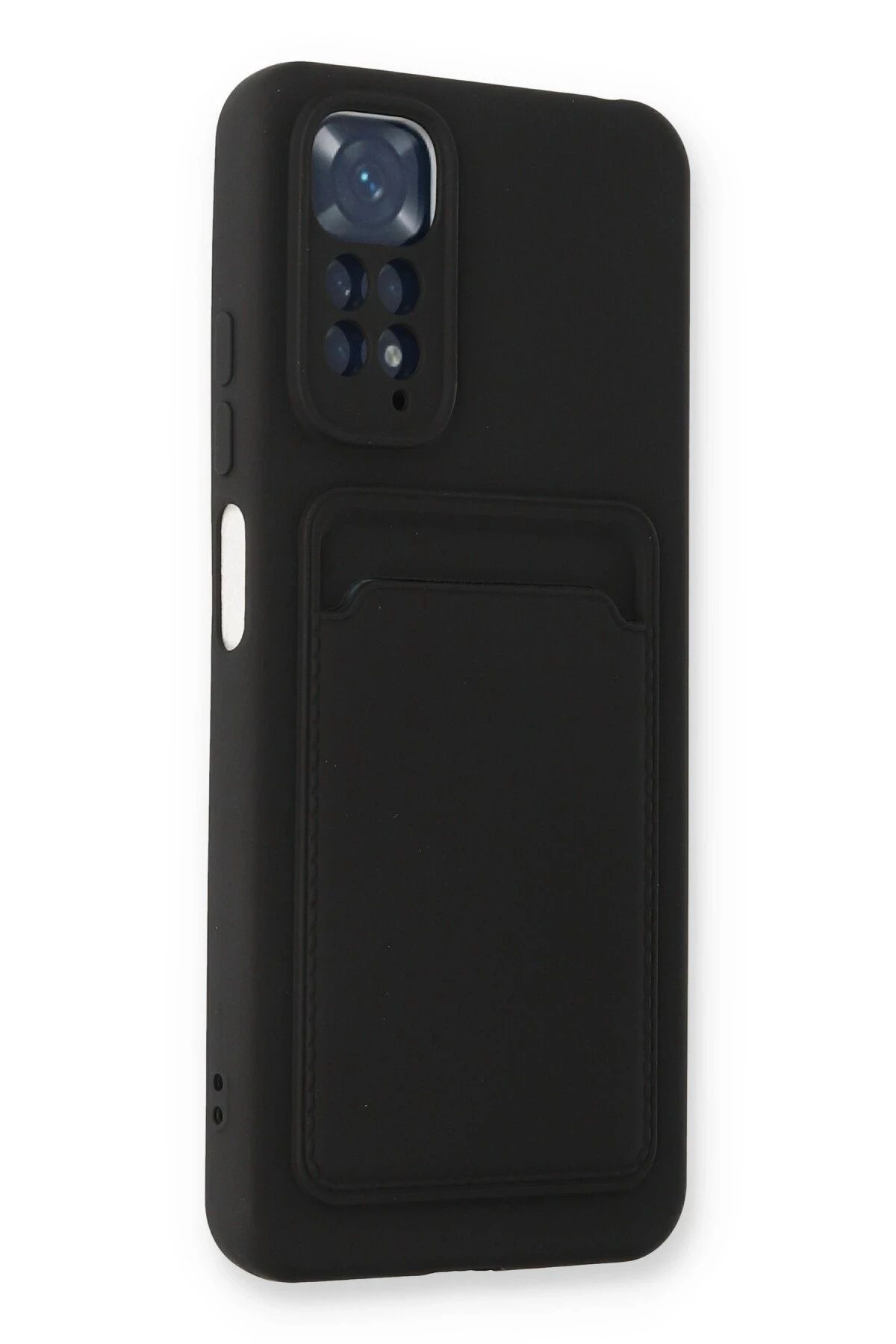 NewFace Xiaomi Redmi Note 11S Kılıf Kelvin Kartvizitli Silikon - Siyah WLZOR