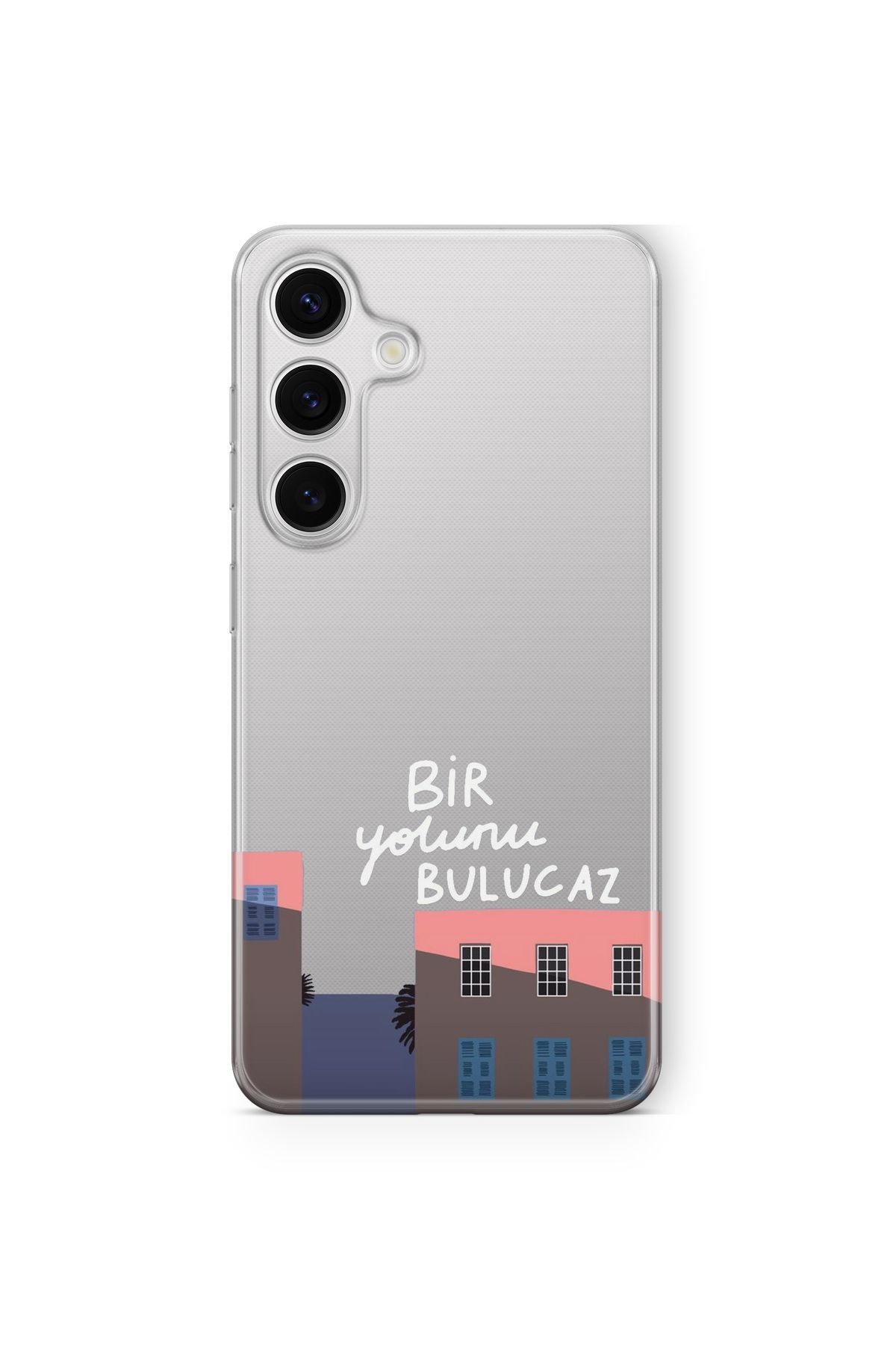 Space Star Samsung Galaxy S23 Uyumlu Bir Yolunu Bulucaz Tasarım Baskılı Şeffaf Kılıf