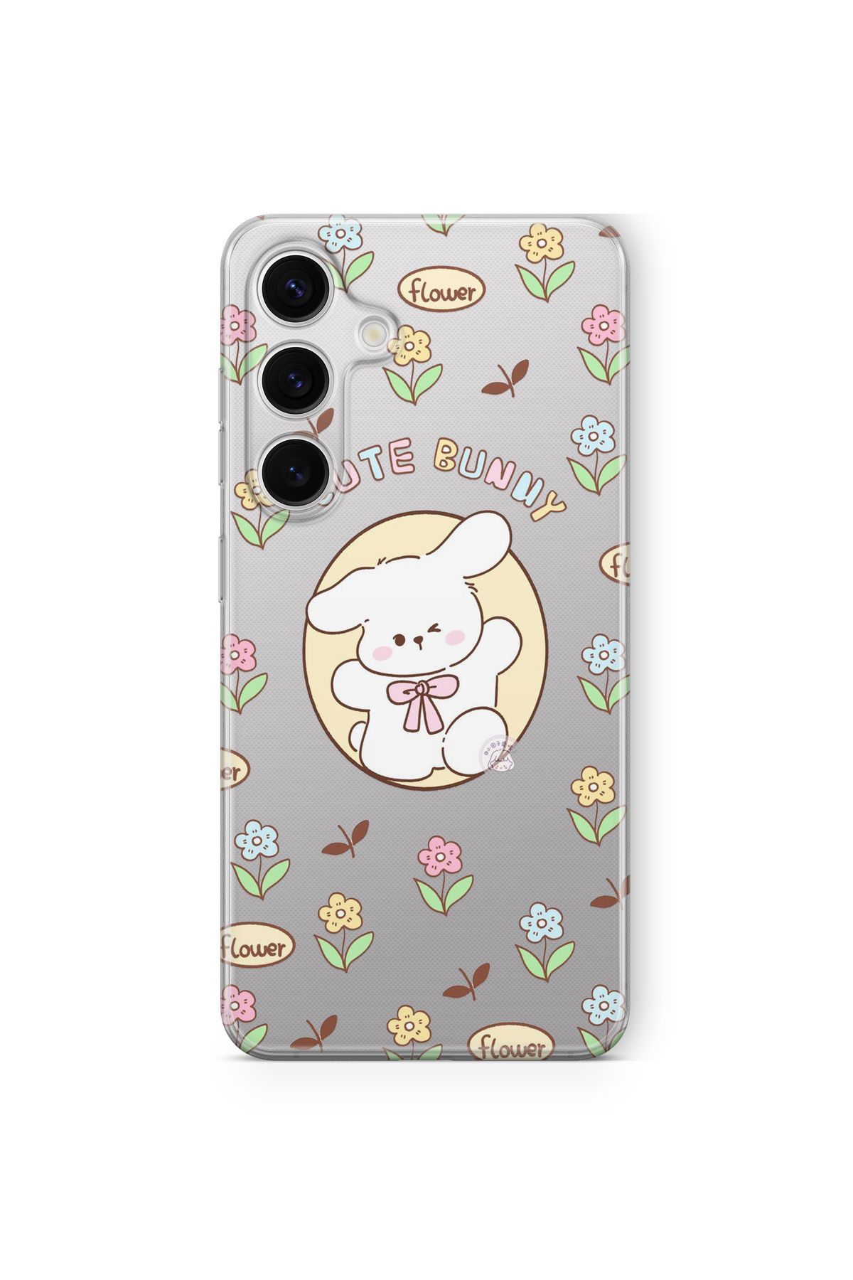 Space Star Samsung Galaxy A14 Uyumlu Cute Bunny Tasarım Baskılı Şeffaf Kılıf
