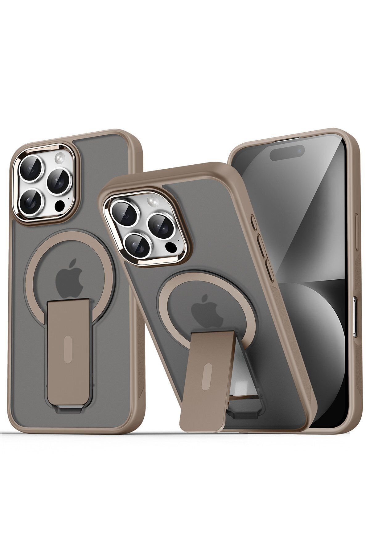Five-online Apple iPhone 16 Pro Max Yüksek Kenarlıklı Magsafe Standlı Stable Kapak Kılıf