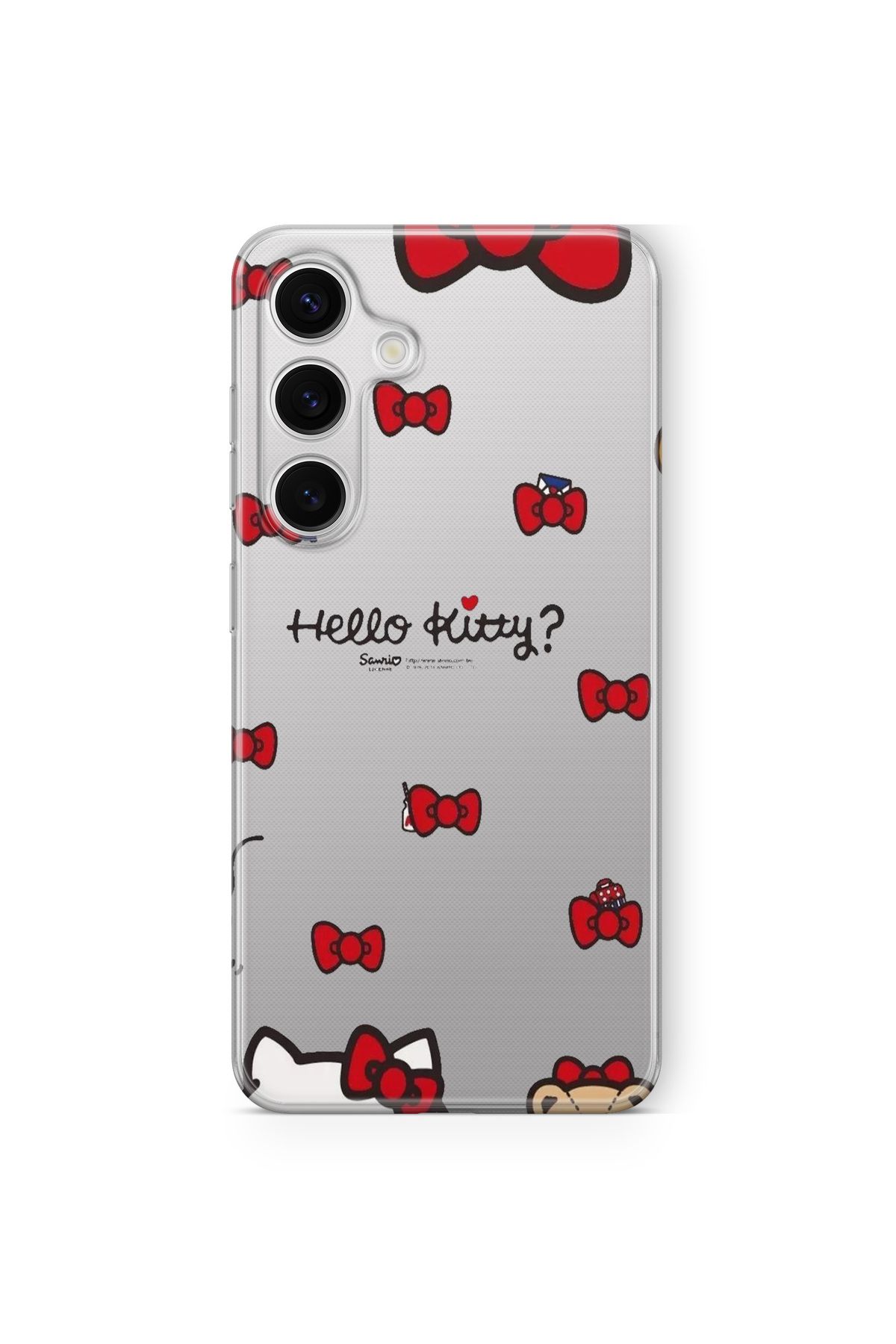 Space Star Samsung Galaxy A14 Uyumlu Hello Kitty Tasarım Baskılı Şeffaf Kılıf