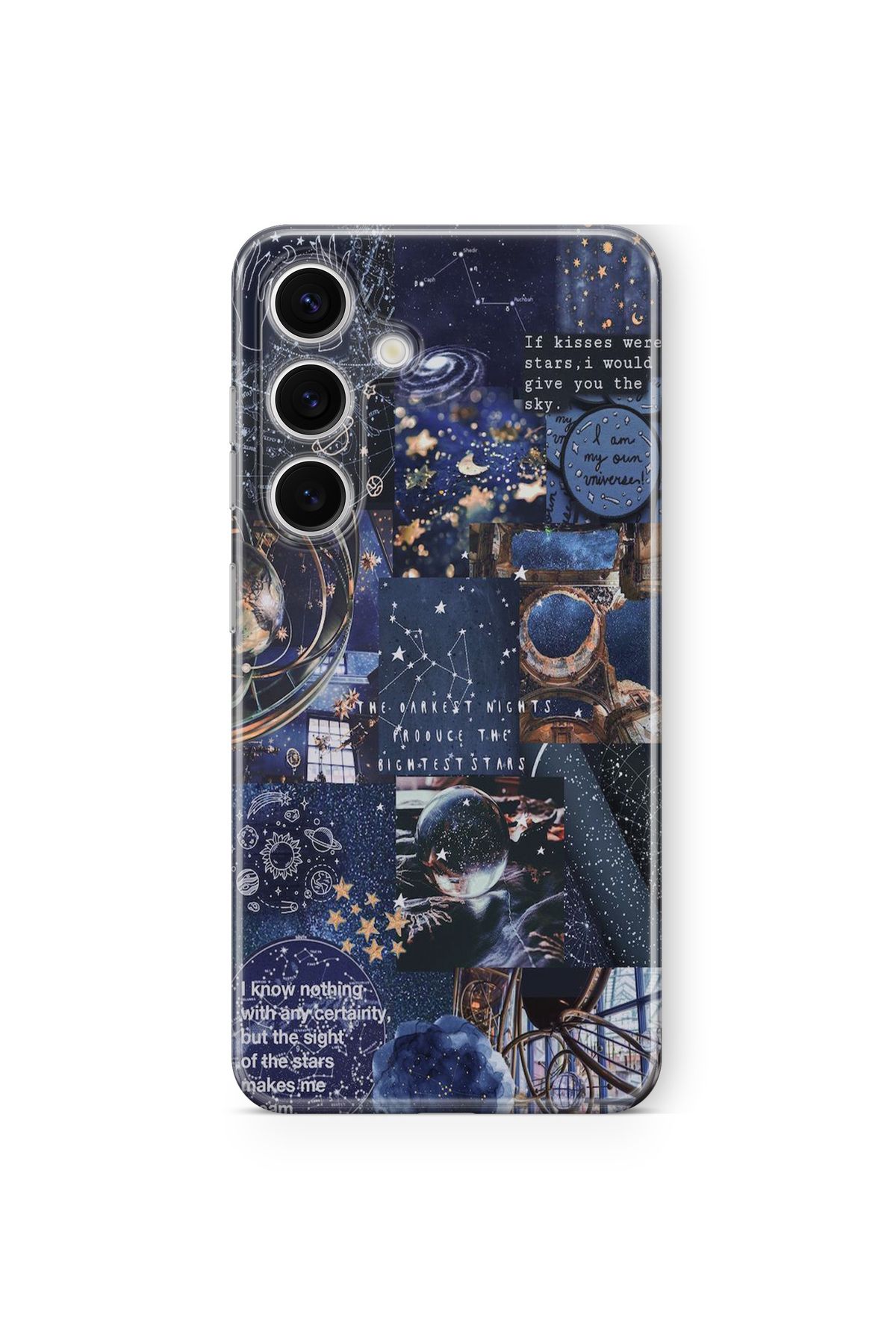 Space Star Samsung Galaxy A15 Uyumlu Darkest Night Tasarım Baskılı Şeffaf Kılıf