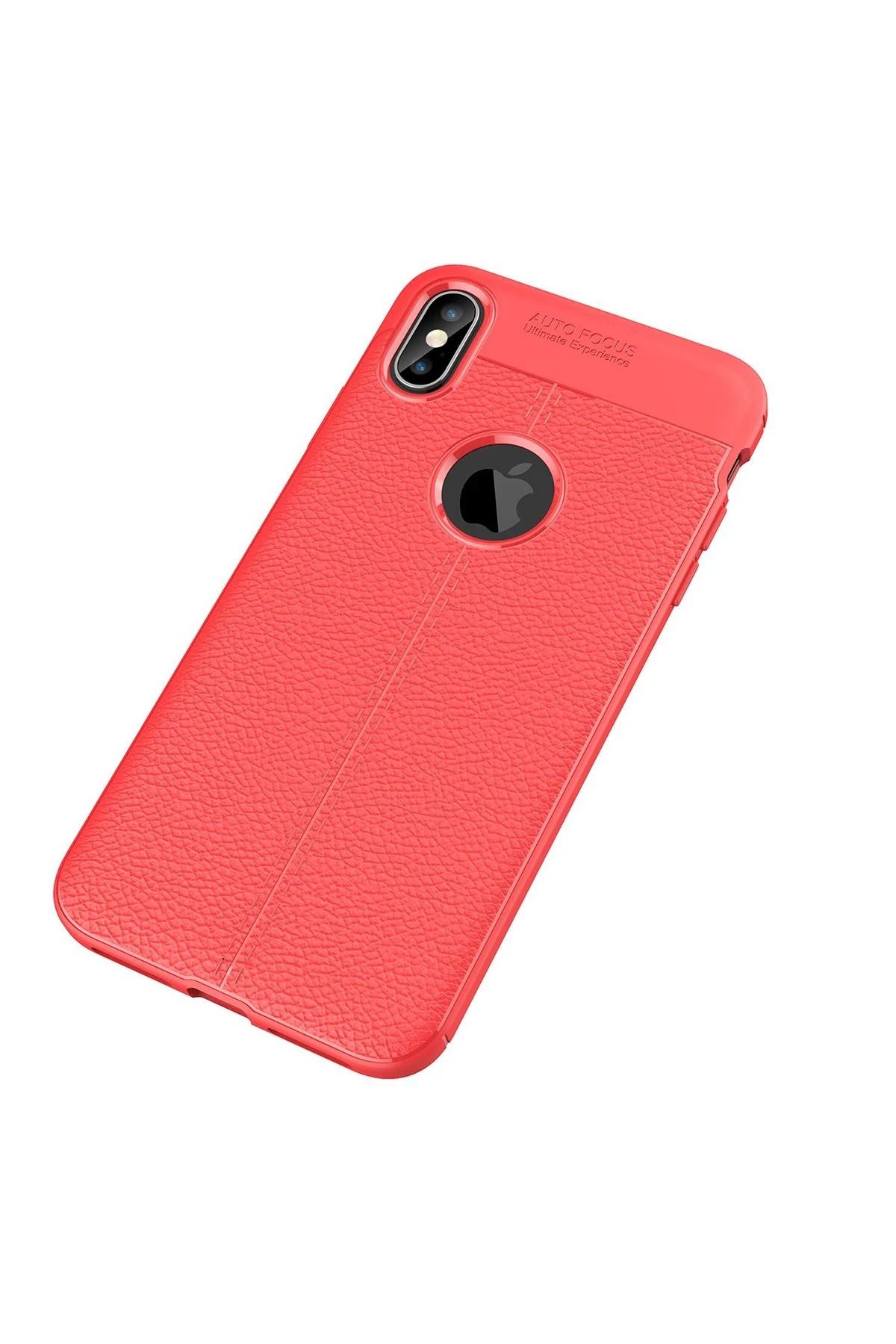 NewFace iPhone XS Max Kılıf Auto Focus Kapak - Kırmızı NRMSA