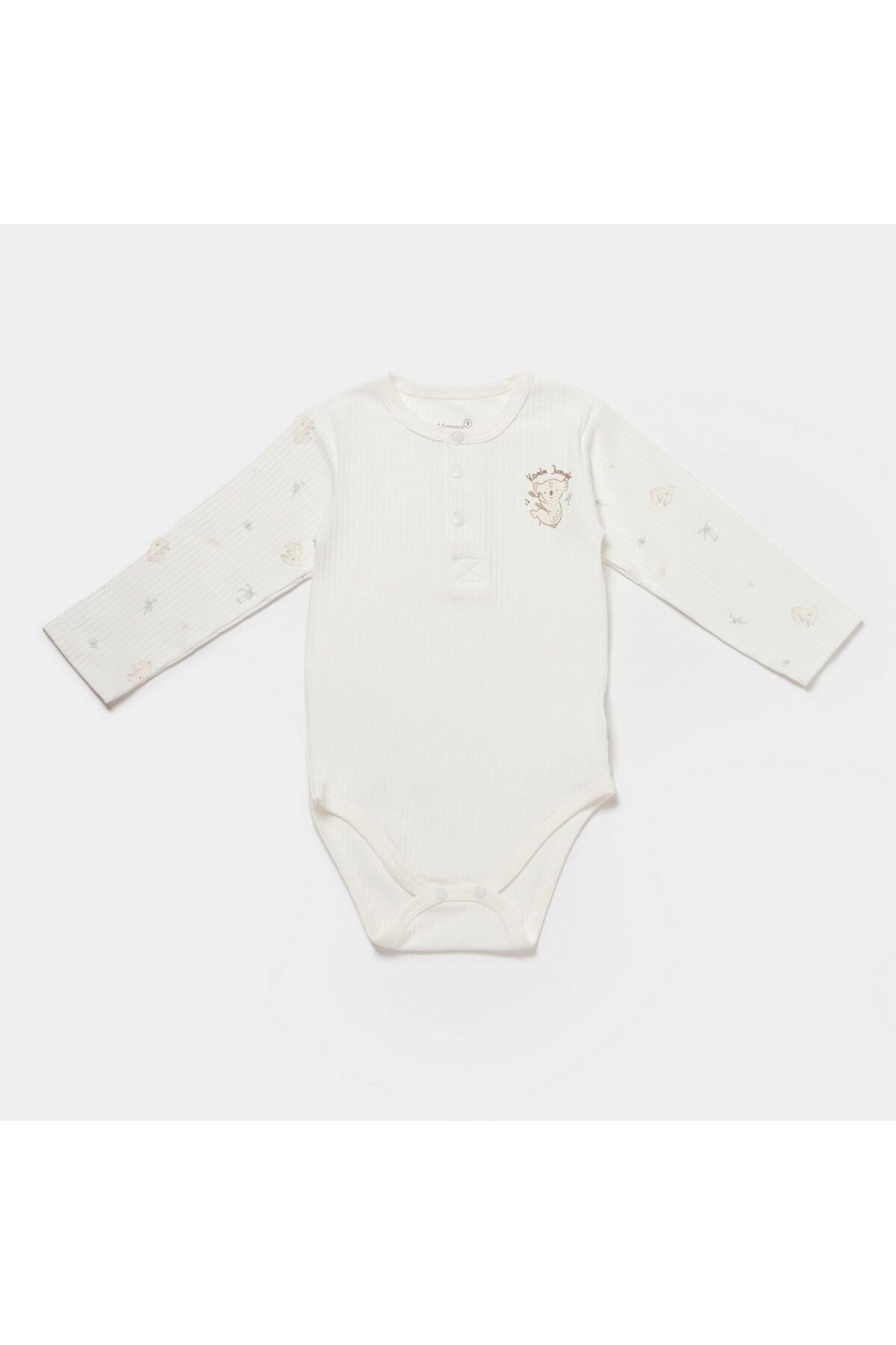 Bibaby Biorganic Koala Jungle Uzun Kol Bebek Body 56973 Mint