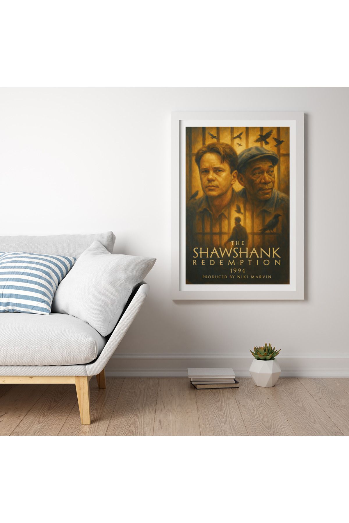 Norddesign Çerçeveli Poster Tablo Duvar Dekorasyonu - Kült Filmler - The Shawshank Redemption (Esaretin Bedeli)