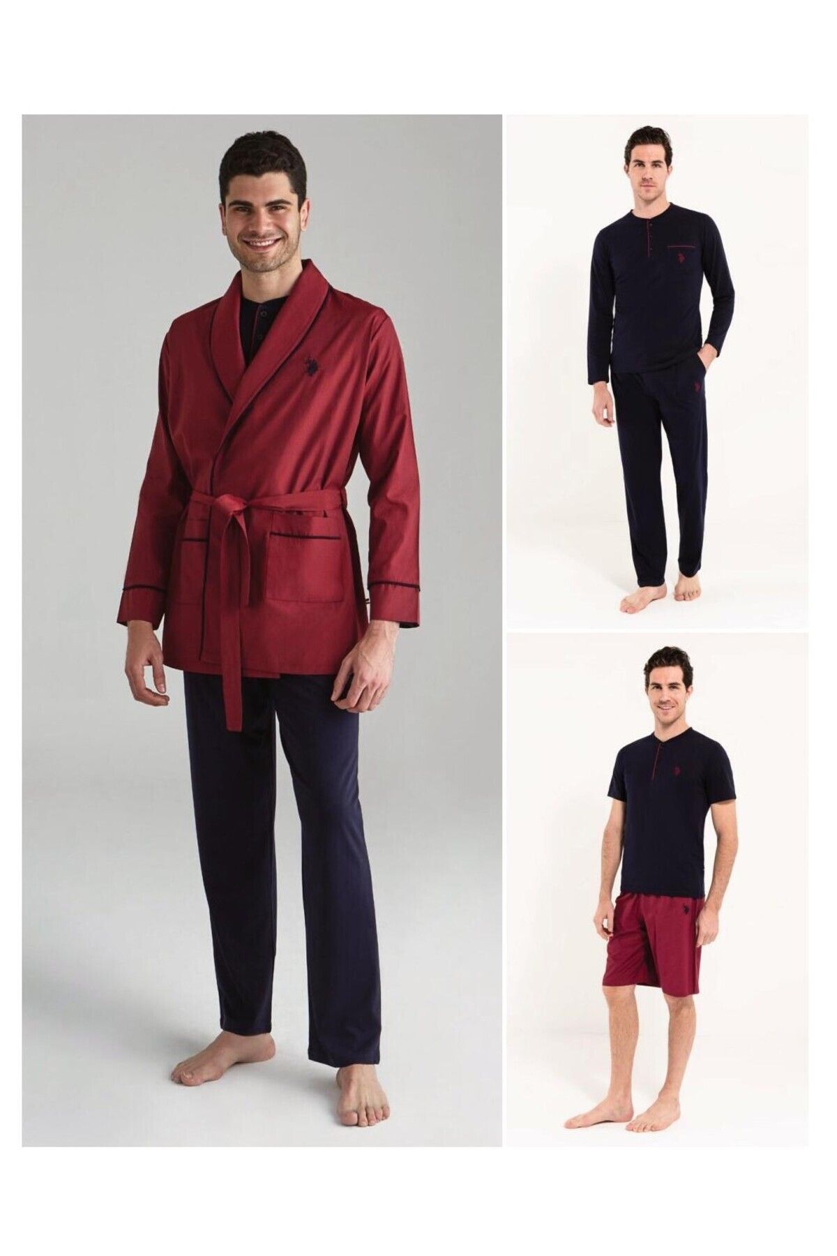 U.S. Polo Assn. U.S. Polo Assn. Erkek Pamuklu Pijama Takımı Çeyiz Seti Kutulu E.1L.1.9.0I.44.F