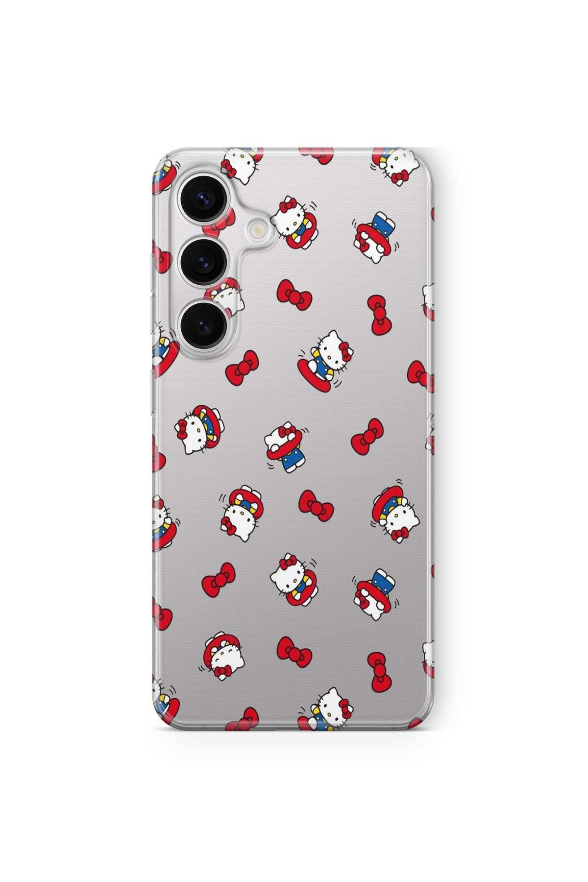 Space Star Samsung Galaxy A14 Uyumlu Hello Kitty Tasarım Baskılı Şeffaf Kılıf