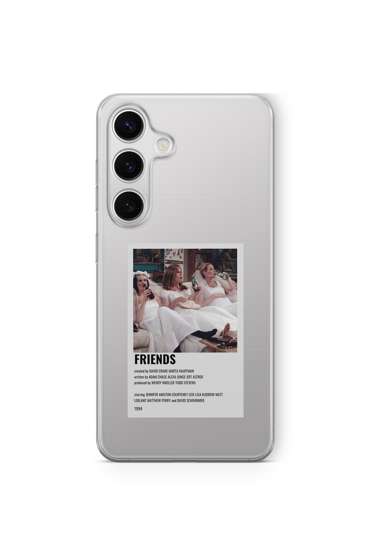 Space Star Samsung Galaxy A04s Uyumlu Friends Poster Tasarım Baskılı Şeffaf Kılıf