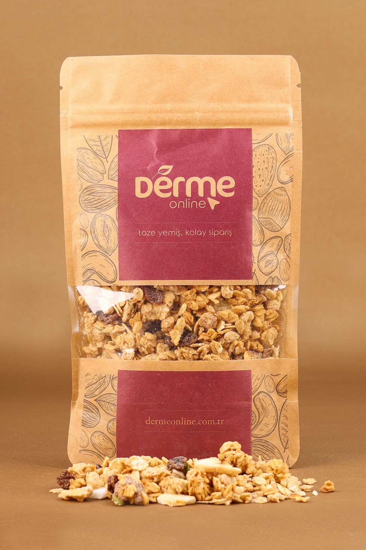 Derme Granola Çikolata -Fındık - Üzüm 500 Gram