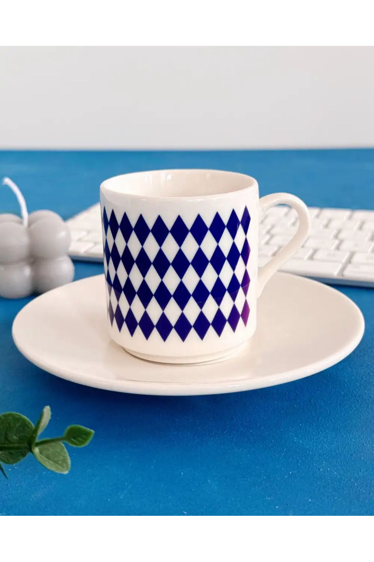 Bikutumutluluk Blue Plus Türk Kahve Fincanı