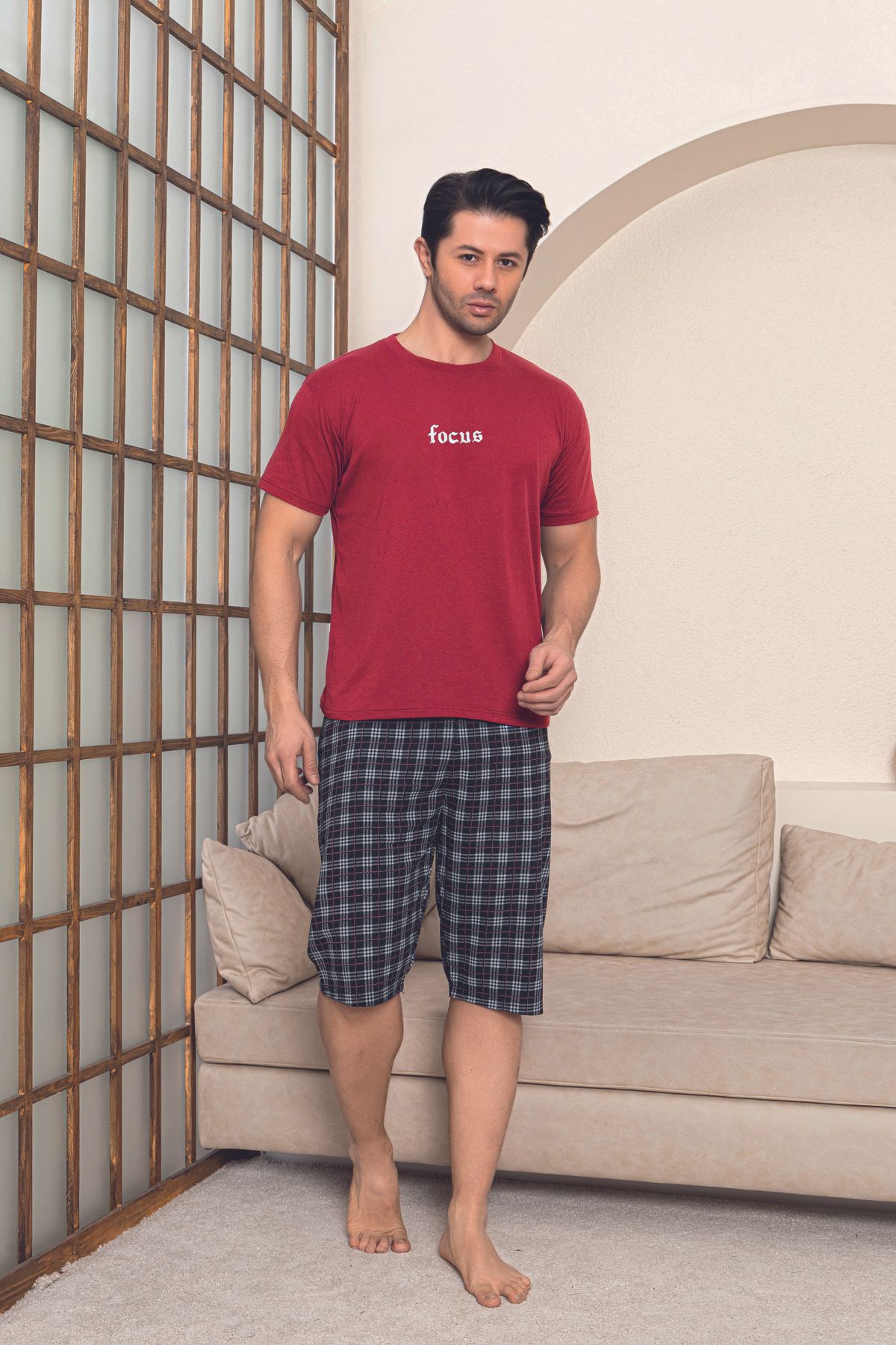Ayans Pijama Penye (süprem) Kapri Pijama Takımı