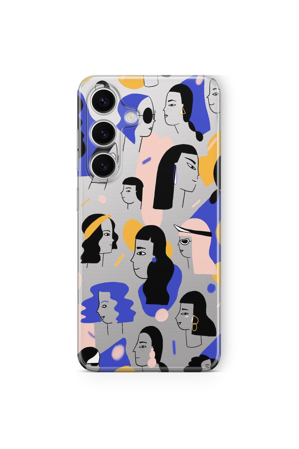 Space Star Samsung Galaxy A14 Uyumlu Face Art Tasarım Baskılı Şeffaf Kılıf