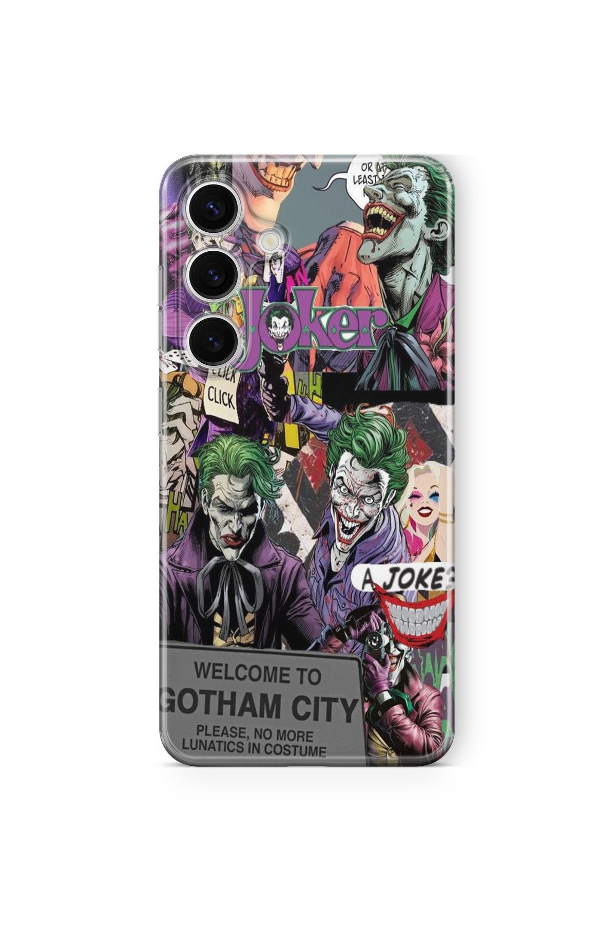 Space Star Samsung Galaxy S23 Uyumlu Joker Tasarım Baskılı Şeffaf Kılıf