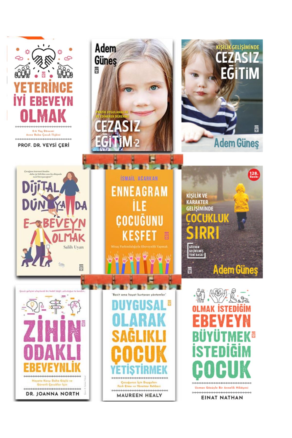 Timaş Yayınları Çocukluk Sırrı,Yeterince İyi Ebeveyn Olmak,Cezasız Eğitim1-2,Zihin Odaklı Ebeveynlik(9kitap)