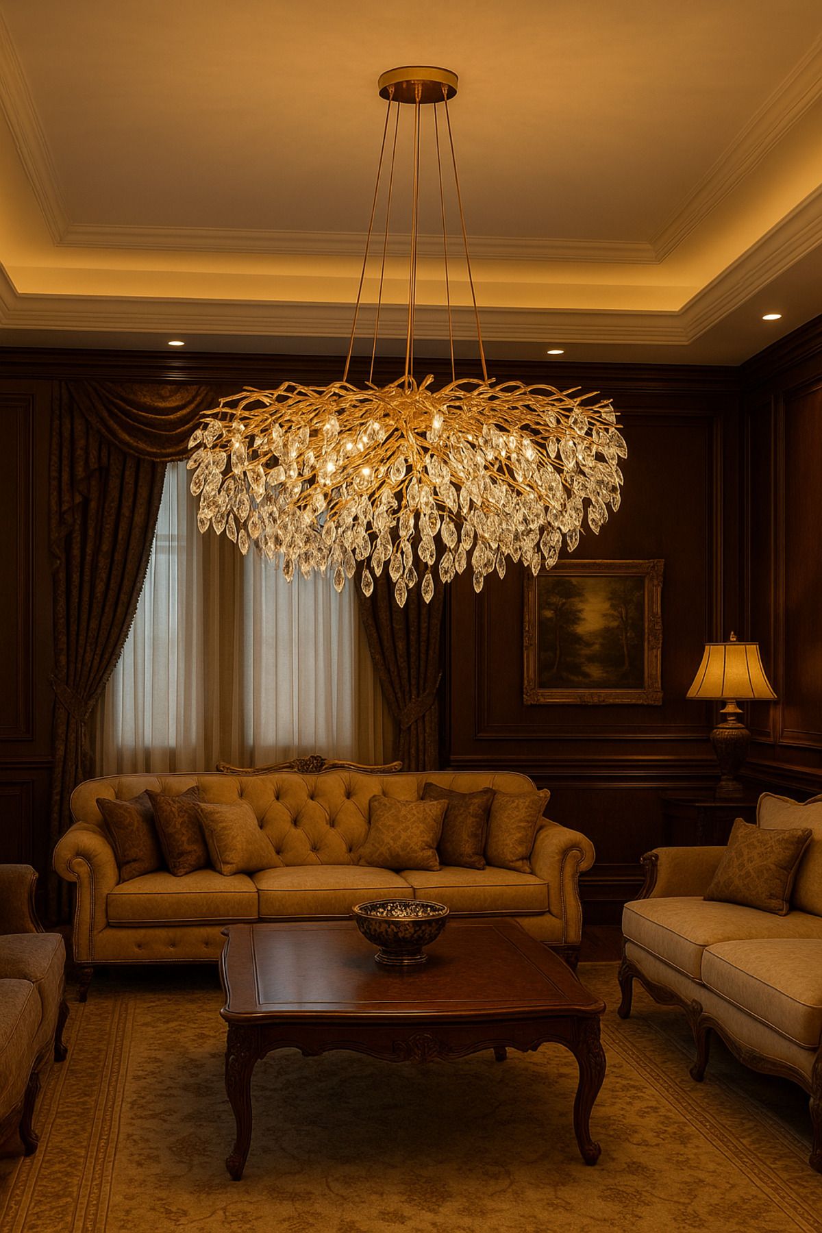 qwell-Modern string chandelier 1