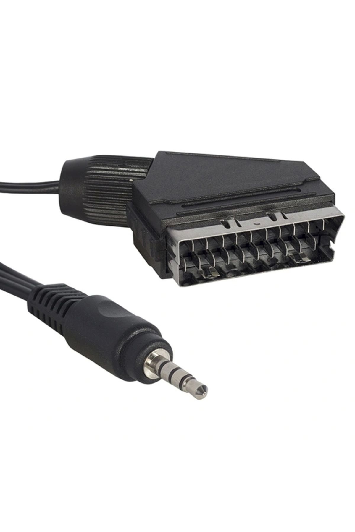 STOREMAX UYDU ALICISI AV KABLO 3.5 MM ST ERKEK/SCART KABLO 1.2 METRE KISA JACK (TİVİBULAR İÇİN) (5047)