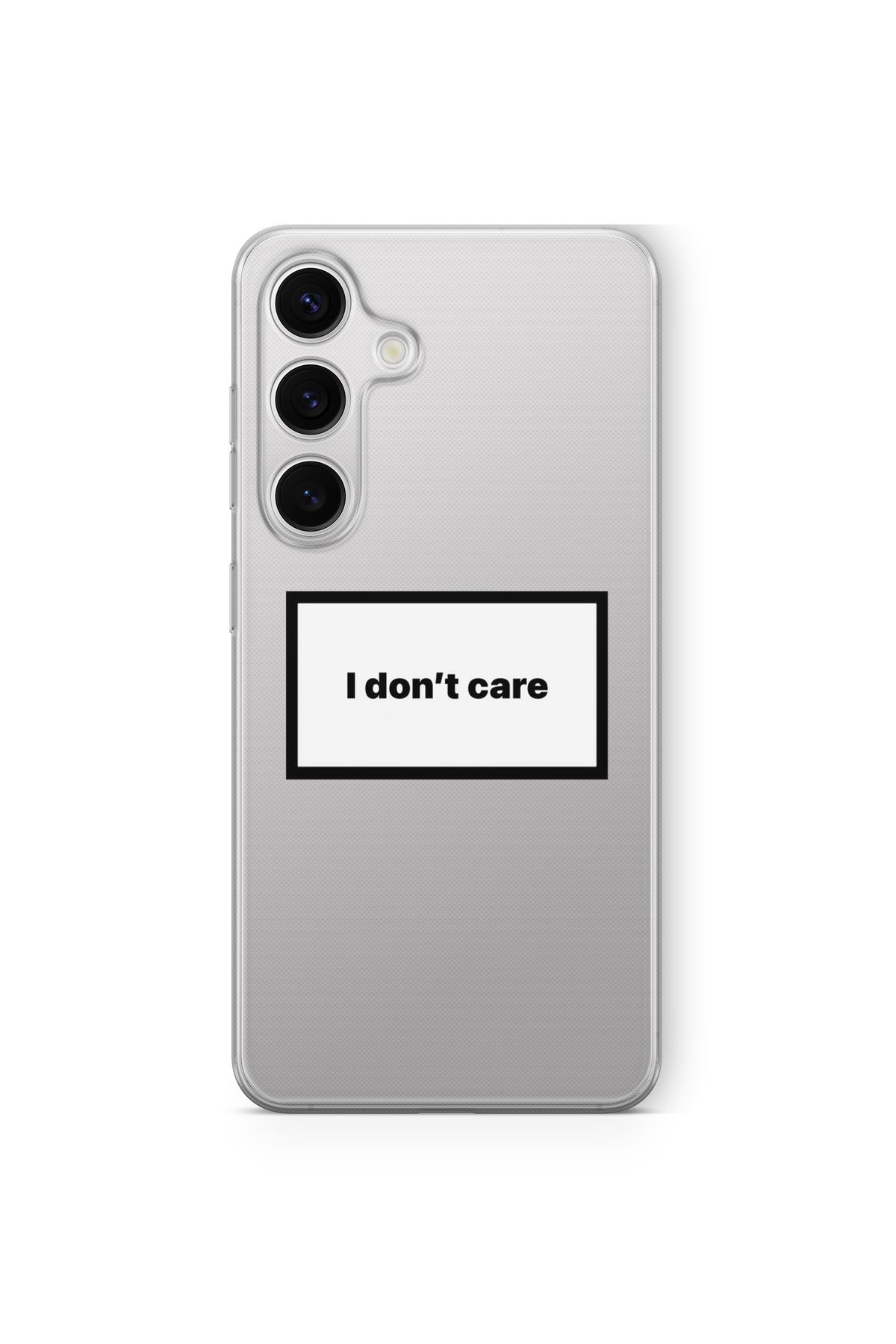 Space Star Samsung Galaxy A14 Uyumlu I Don't Care Tasarım Baskılı Şeffaf Kılıf
