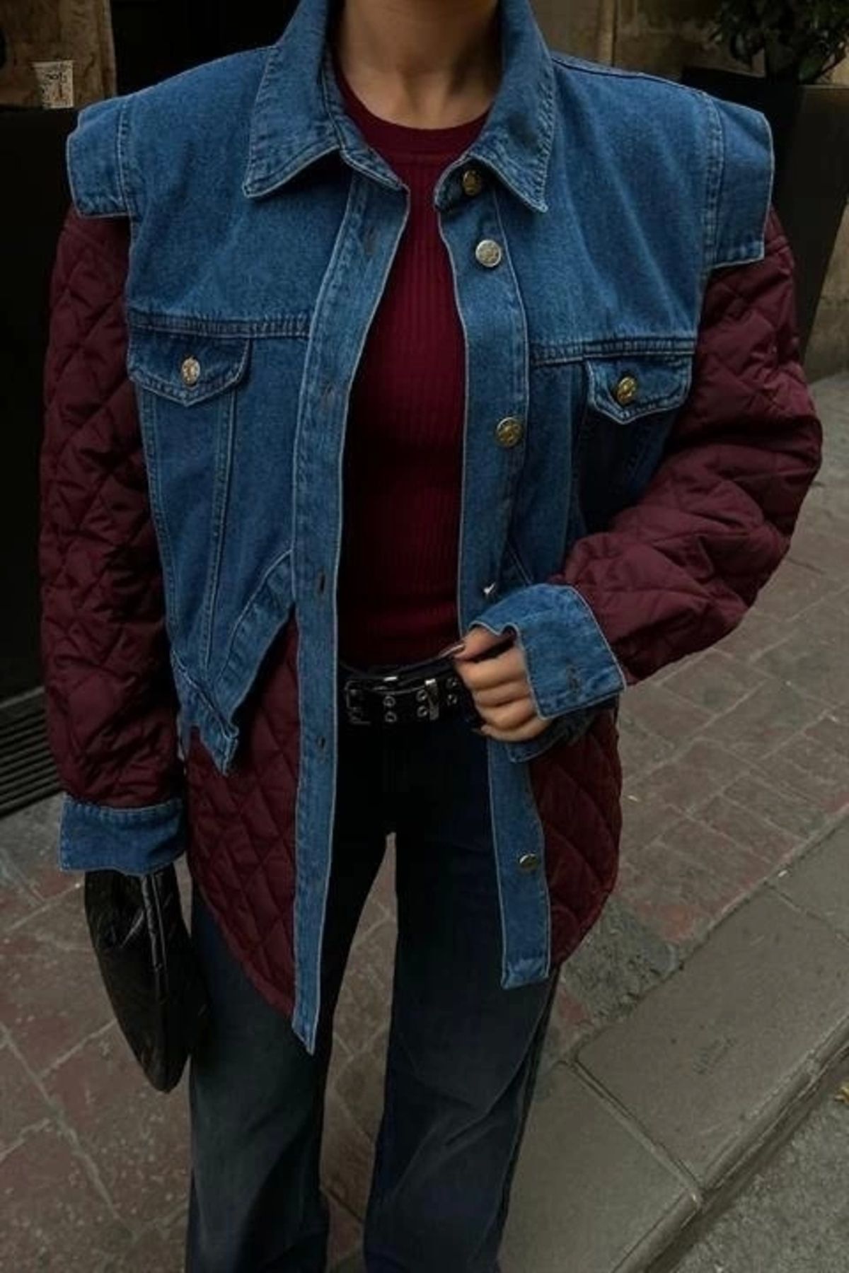 nedo7 Denim Garnili Kapitone Ceket 7071