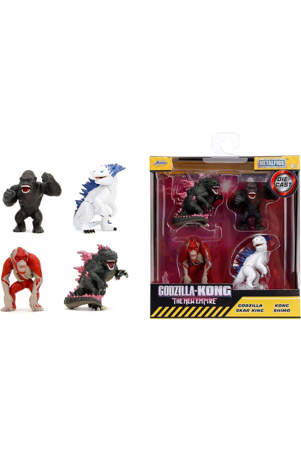 DERİK 253252035, Godzilla 4'lü Figür Seti, Die-Cast (Metal), Pop-Culture Dizayn, Koleksiyon Fi