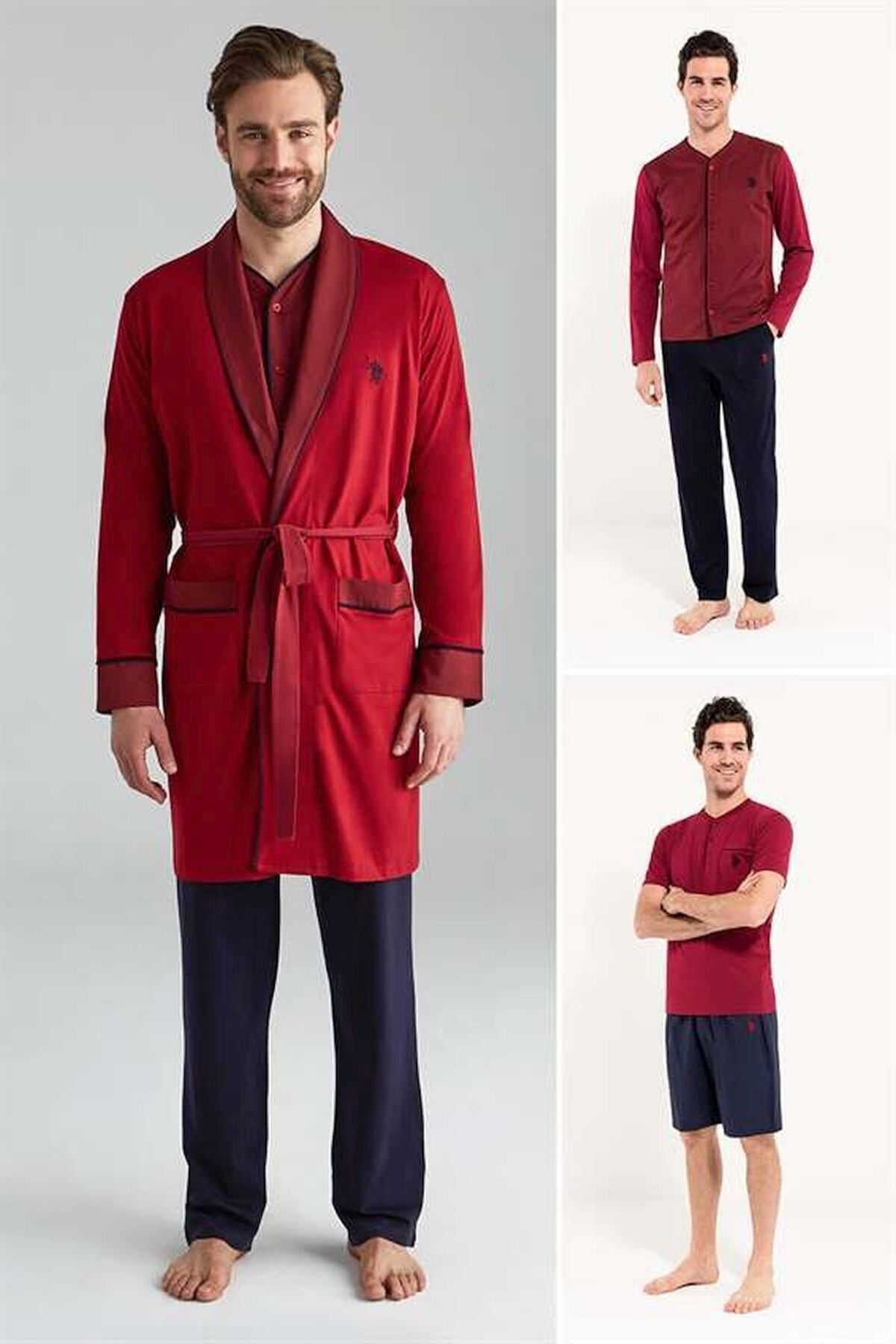 U.S. Polo Assn. 5'li Çeyizlik Erkek Pijama Röbdoşambır Takım