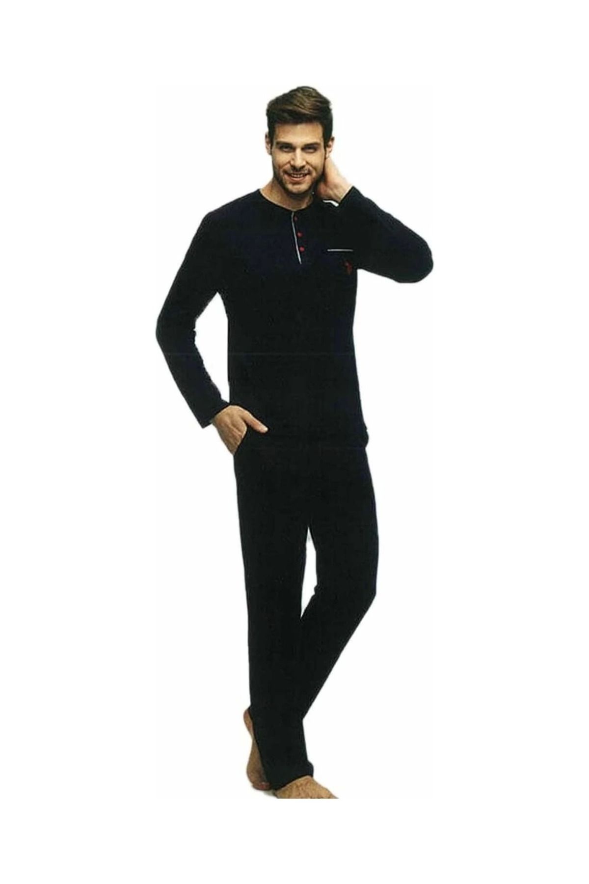 Shop58 Us Polo 17384 Erkek Uzun Kol Pijama Takımı