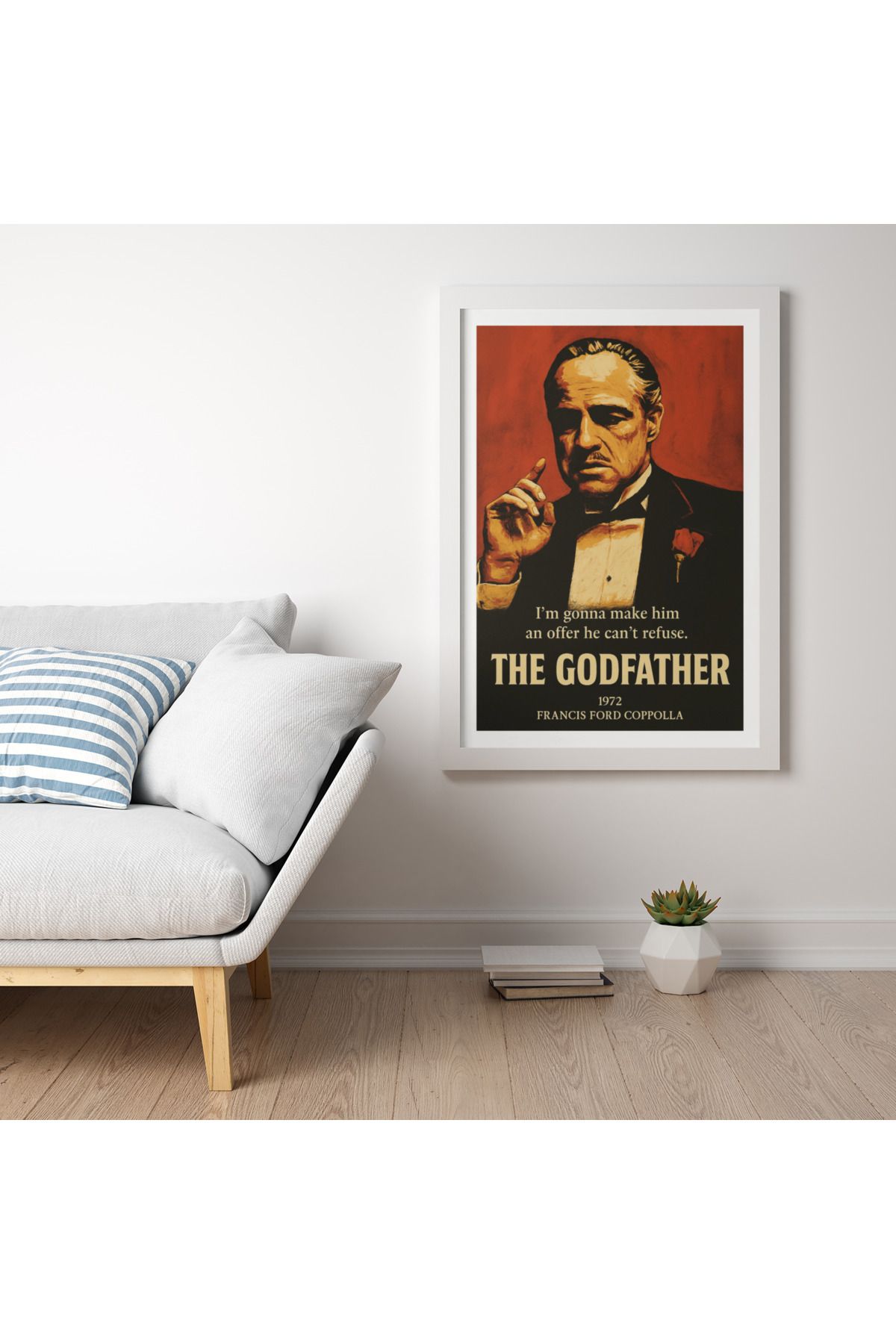 Norddesign Çerçeveli Poster Tablo Duvar Dekorasyonu - Kült Filmler Serisi - The Godfather (Baba)