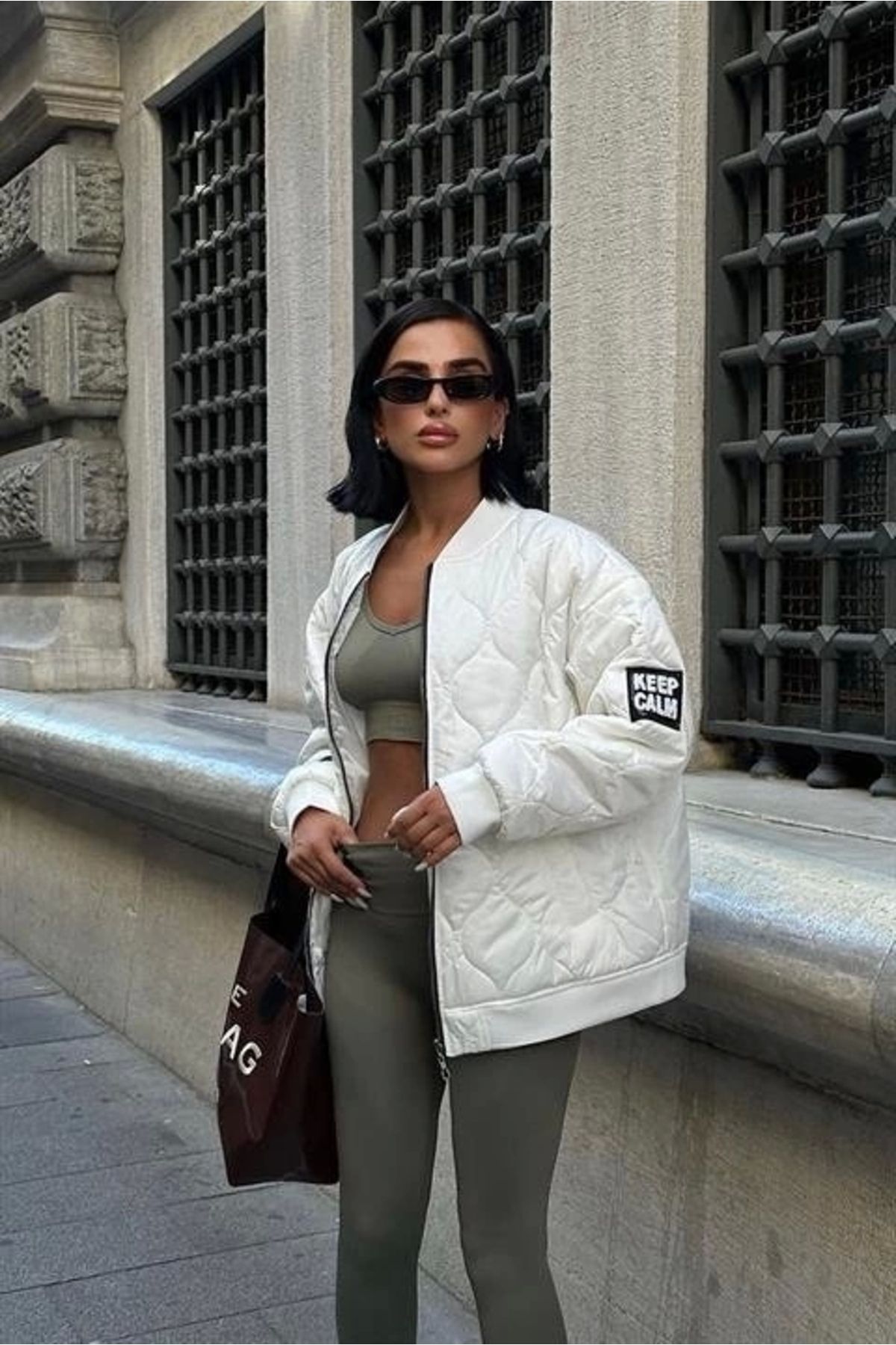 nedo7 Alisa Oversize Kapitone Bomber Ceket 7058 -08