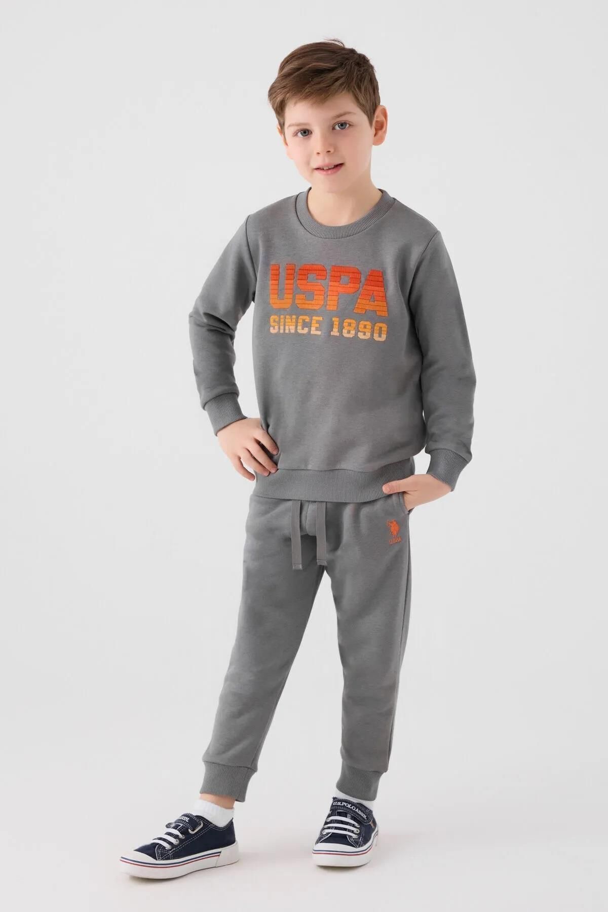 U.S. Polo Assn. U.S. Polo Assn. 3 İplik İçi Şardonlu Kışlık Dar Paça Erkek Çocuk Takım