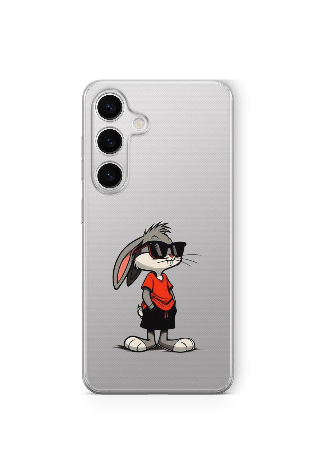 Space Star Samsung Galaxy A04s Uyumlu Bugs Bunny Tasarım Baskılı Şeffaf Kılıf