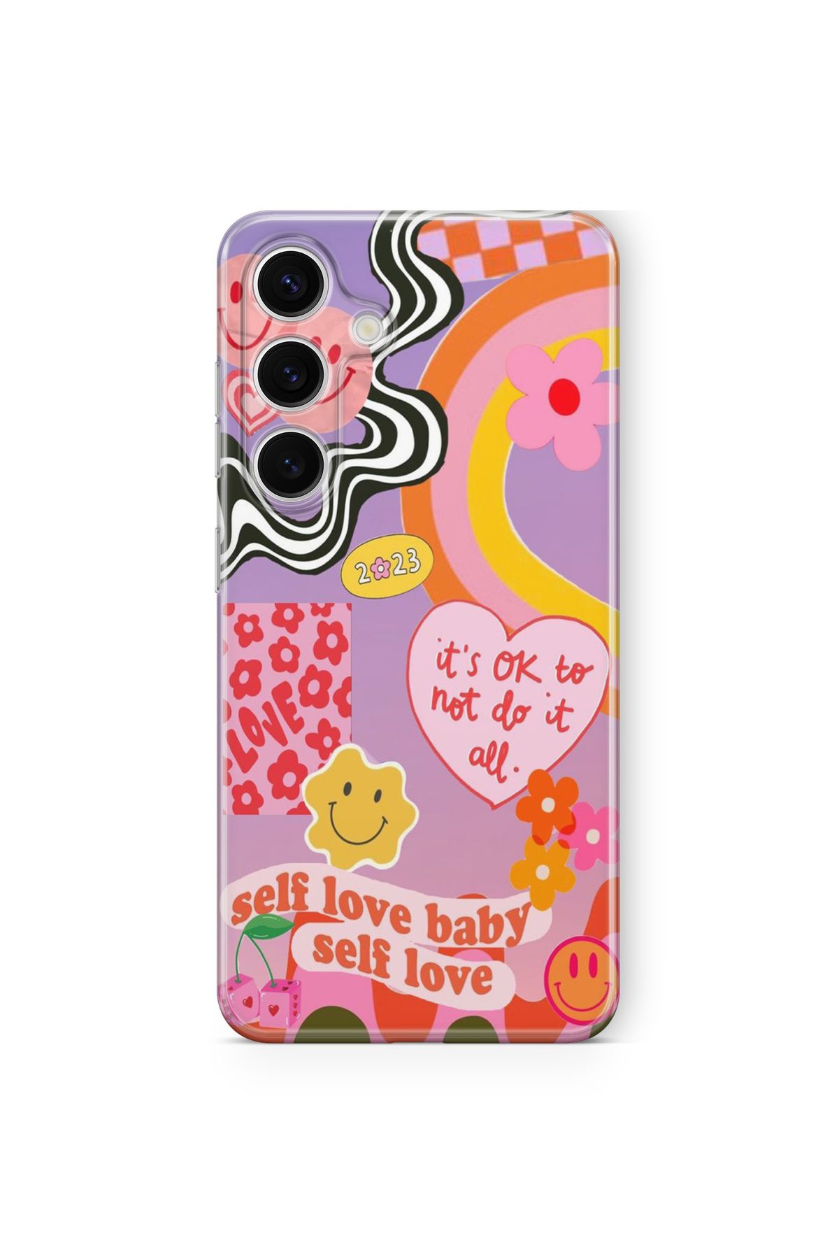 Space Star Samsung Galaxy A15 Uyumlu Self Love Tasarım Baskılı Şeffaf Kılıf
