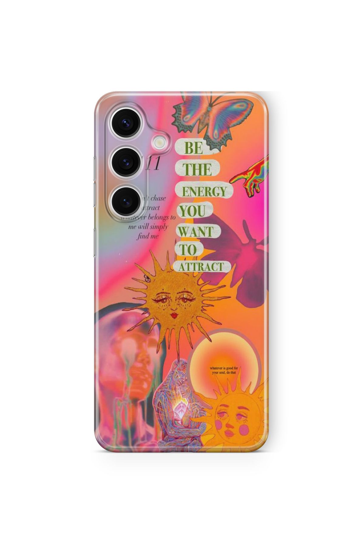Space Star Samsung Galaxy A05S Uyumlu Be The Energy Tasarım Baskılı Şeffaf Kılıf