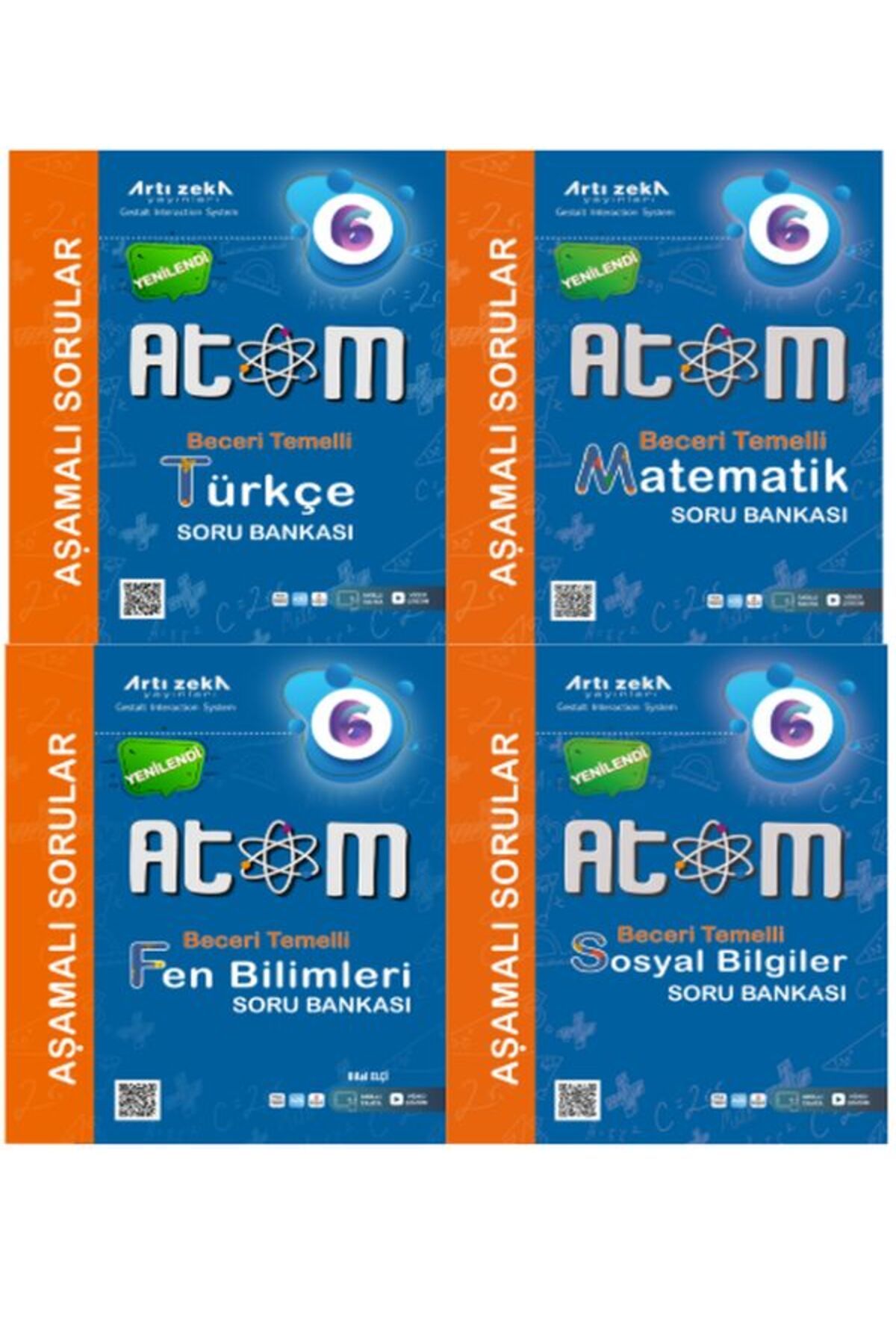Artı Zeka Yayınları 6. Sınıf Atom Beceri Temelli Soru Bankası SET