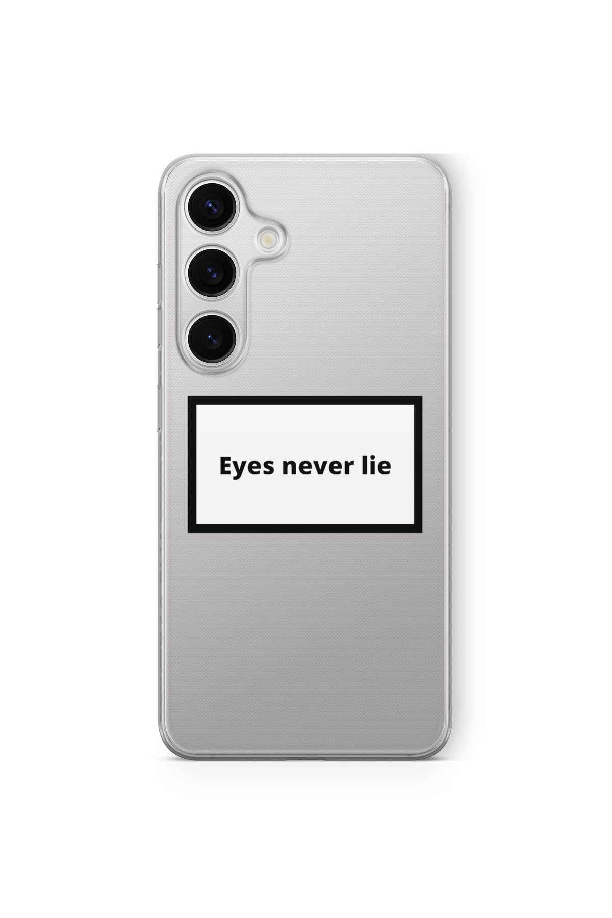 Space Star Samsung Galaxy A25 Uyumlu Eyes Never Lie Tasarım Baskılı Şeffaf Kılıf