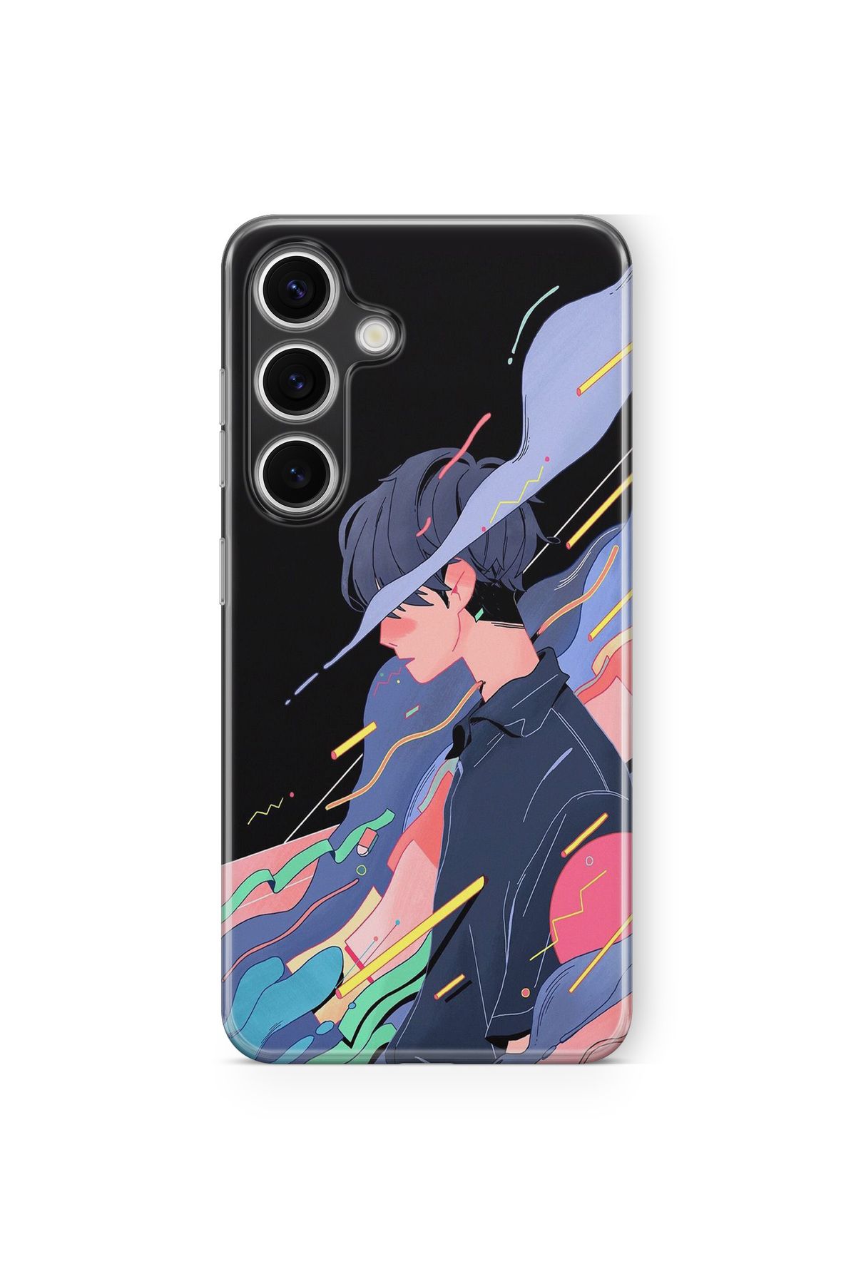 Space Star Samsung Galaxy A14 Uyumlu Anime Tasarım Baskılı Şeffaf Kılıf