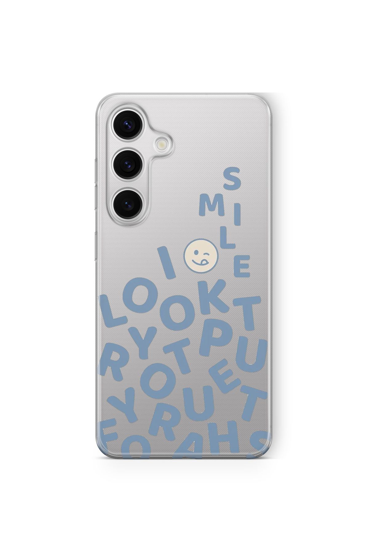 Space Star Samsung Galaxy A14 Uyumlu Smile Tasarım Baskılı Şeffaf Kılıf