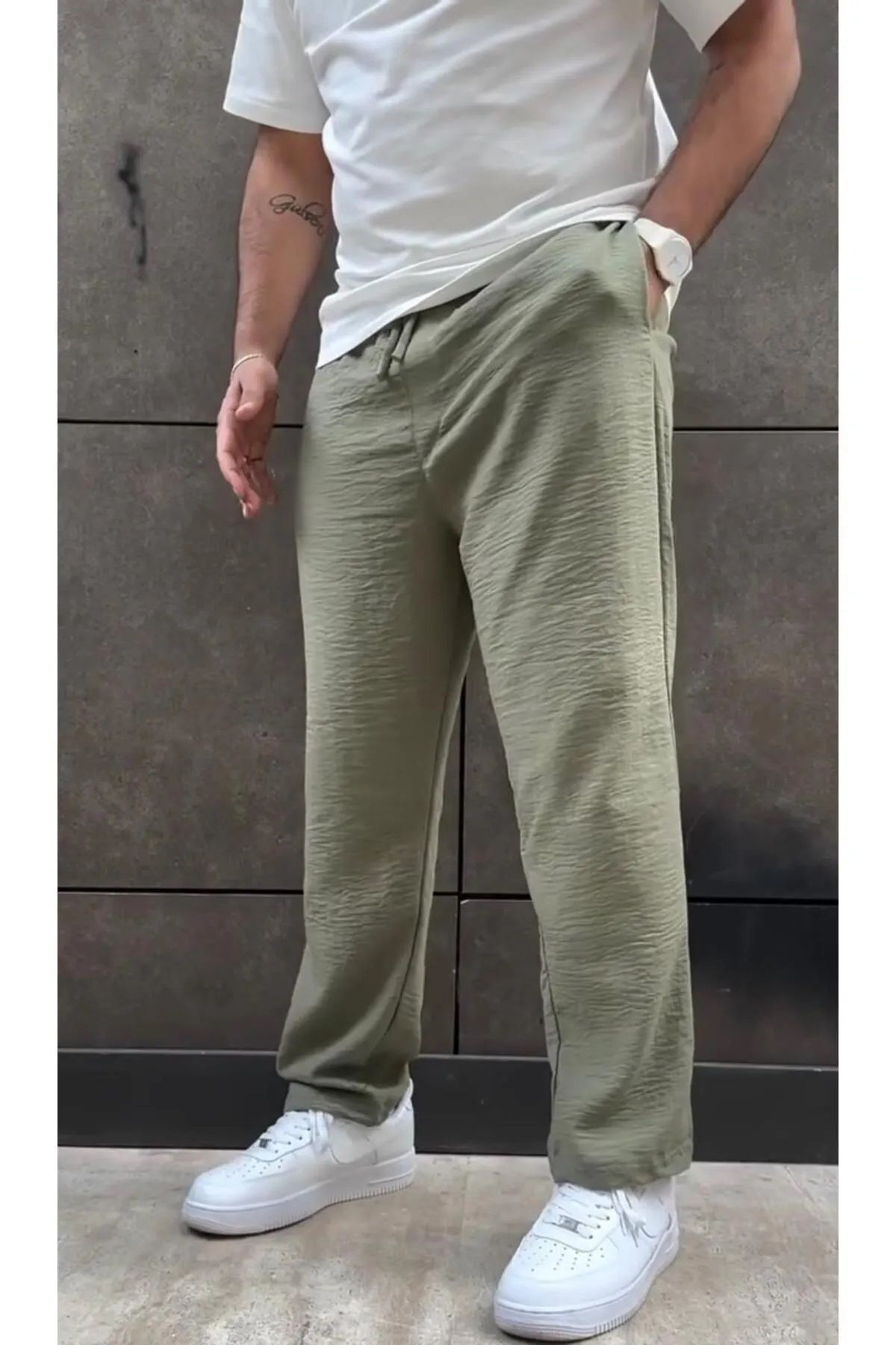 MODA Oversize Aerobin Keten Yazlık Ince Salaş Alt Jogger Pantolon