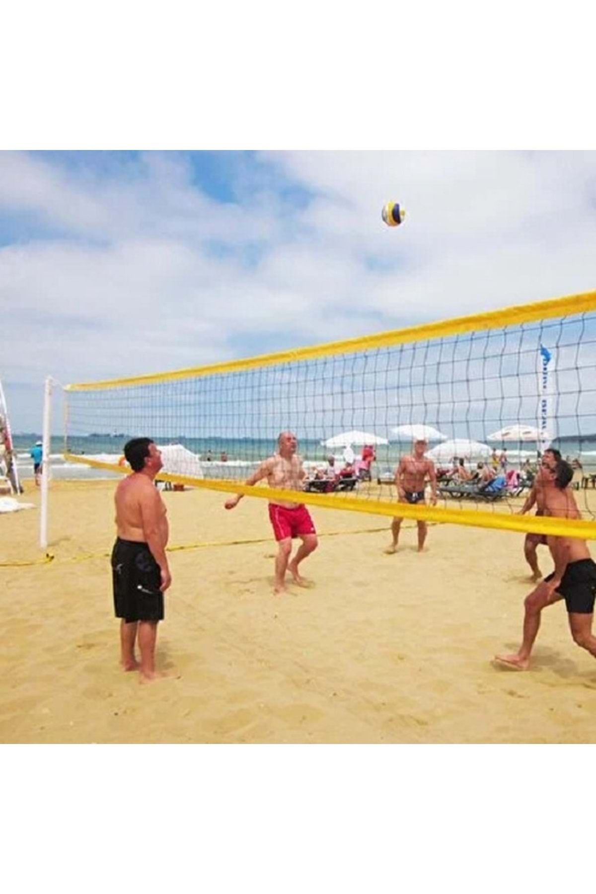 AVESSA Beach Voleybol Filesi Avessa 4 Tarafı Renkli Bantlı