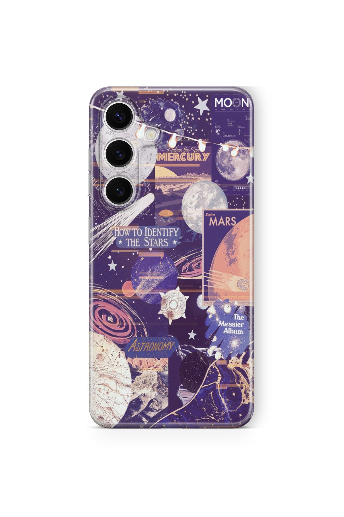 Space Star Samsung Galaxy A26 Uyumlu Astronomy Tasarım Baskılı Şeffaf Kılıf