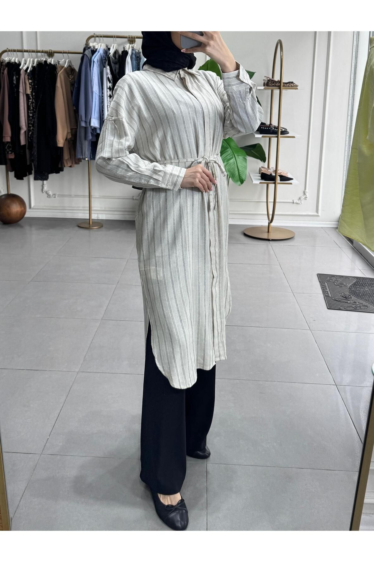 MODA HASEN MİDİ BOY ÇİGİLİ GÖMLEK