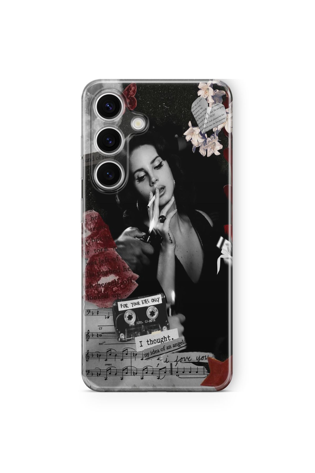 Space Star Samsung Galaxy A05S Uyumlu Lana Del Rey Tasarım Baskılı Şeffaf Kılıf