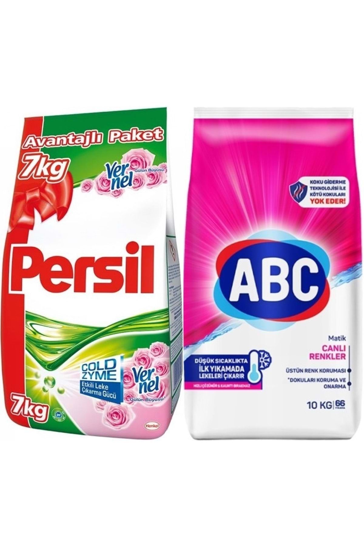 Persil Matik Toz Çamaşır Deterjanı 7KG Gülün Büyüsü (46 Yıkama) + 10KG Canlı/Renkler