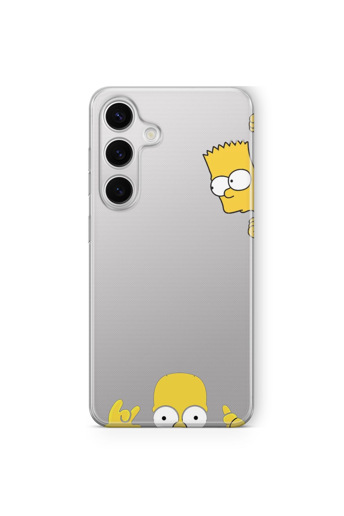Space Star Samsung Galaxy A55 Uyumlu Simpsons Tasarım Baskılı Şeffaf Kılıf