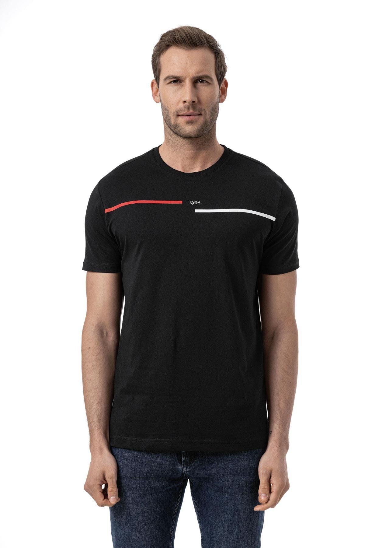 rugatchi Baskılı Bisiklet Yaka T-Shirt