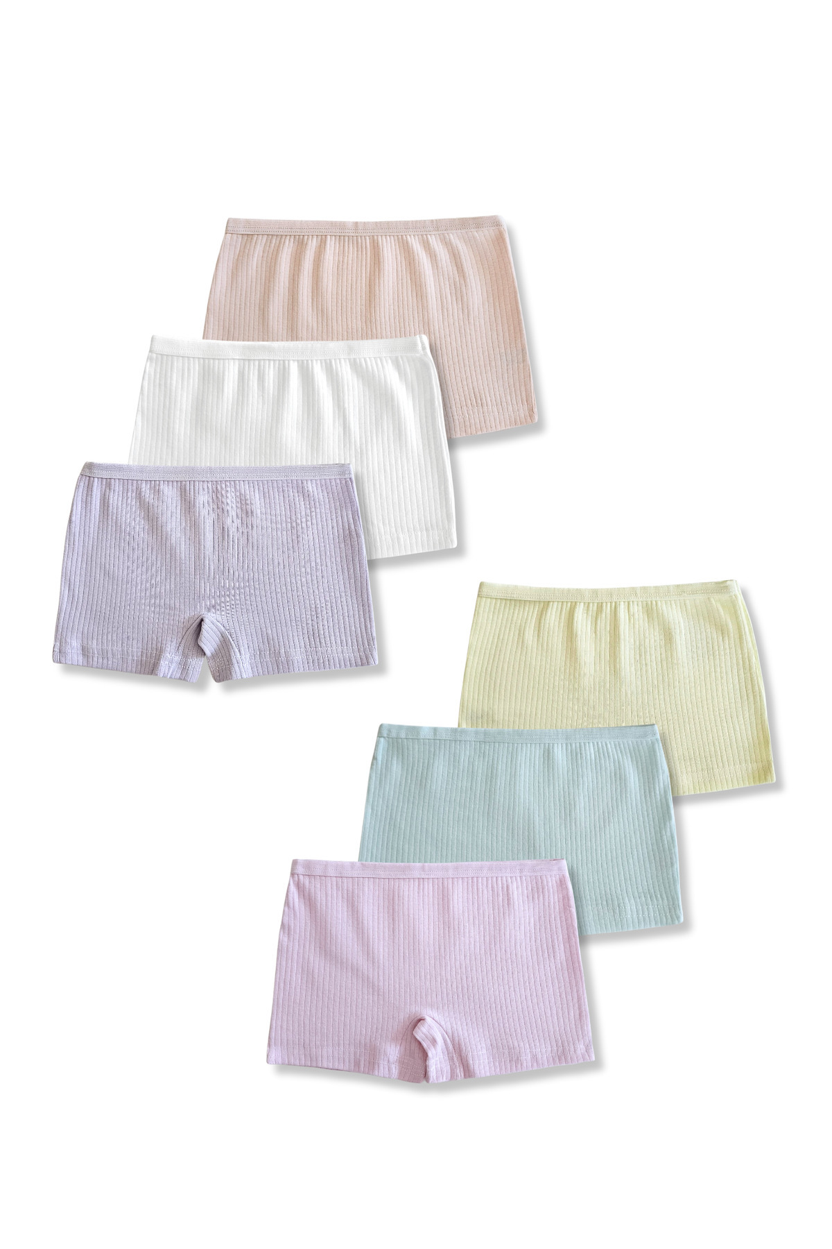 GizaKids Kız Çocuk Fitilli Boxer Külot İç Çamaşır 4lü Set fotoğrafı 7 (önizleme)