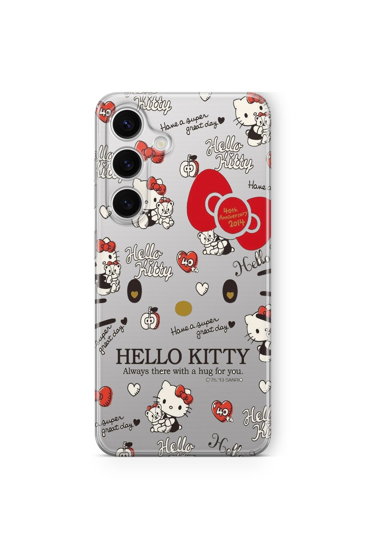 Space Star Samsung Galaxy A05S Uyumlu Hello Kitty 2 Tasarım Baskılı Şeffaf Kılıf