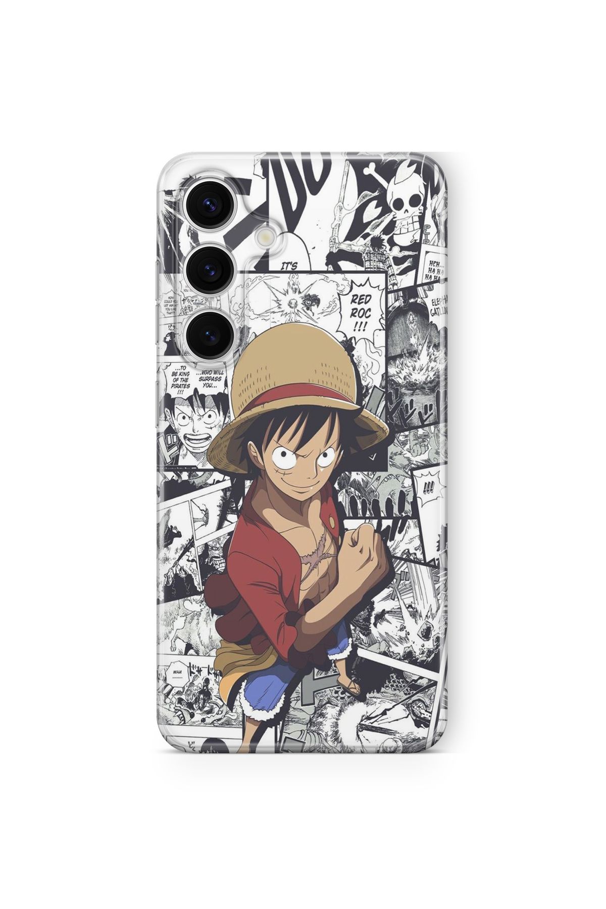 Space Star Samsung Galaxy A04s Uyumlu One Piece Tasarım Baskılı Şeffaf Kılıf