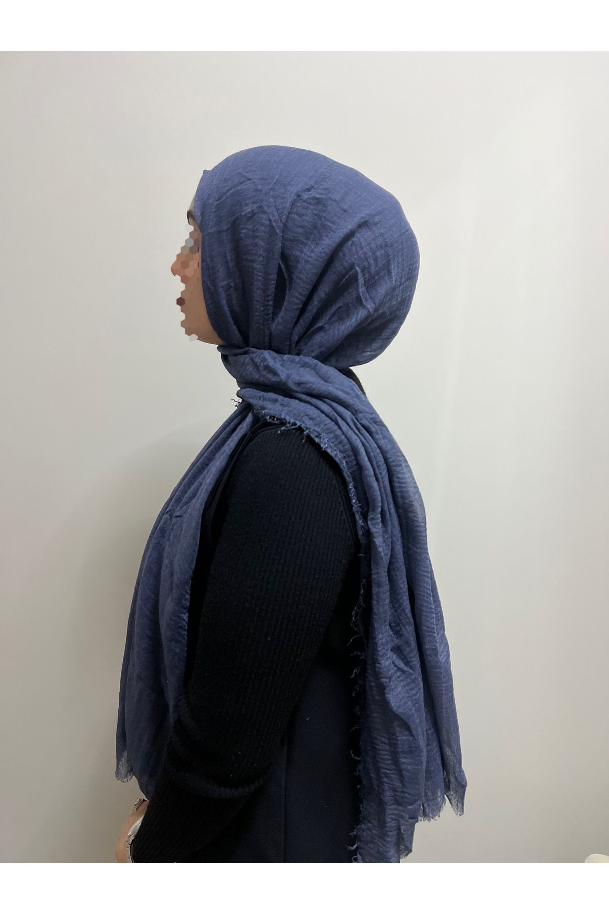 shop İremssscarf Kot mavi bürümcük şal